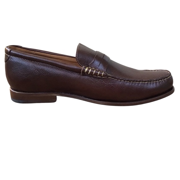 Johnston & Murphy Brown Sheepskin Slip On Loafers - Picture 5 of 10